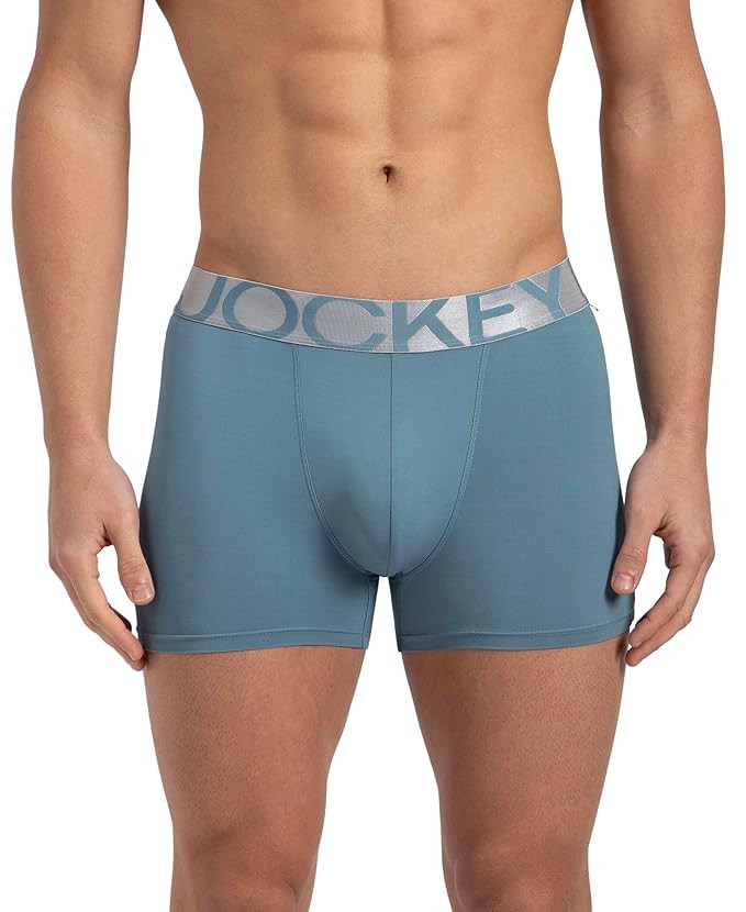 Jockey IC28 Men's Tactel Microfiber Elastane Stretch Solid Trunk with Moisture Move Treatment