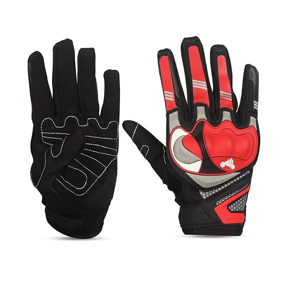 TA Motorcycle Gloves Full Finger Touchscreen Motorbike Gloves Camping Climbing Hiking Cycling Riding Gloves for Women Men (Size XL) (Red)