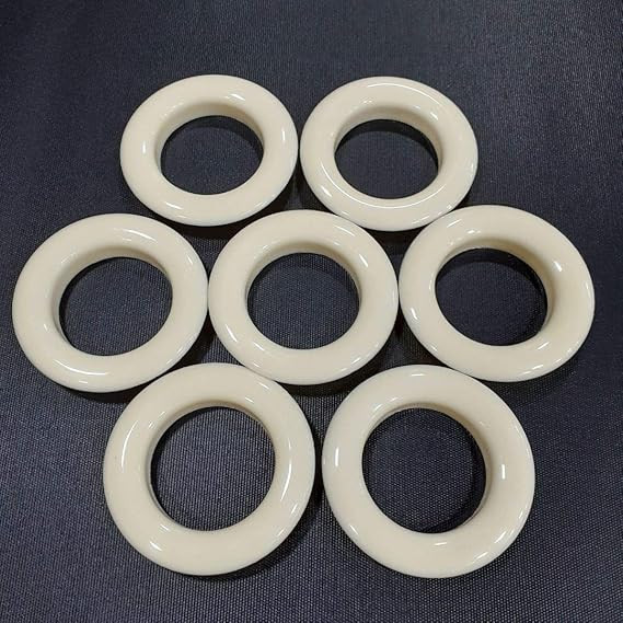 TA Curtain Eyelet Rings with Back Lock (Male & Female), Suitable for a 1 inch Pipe, Ivory Colour - 100 Pieces