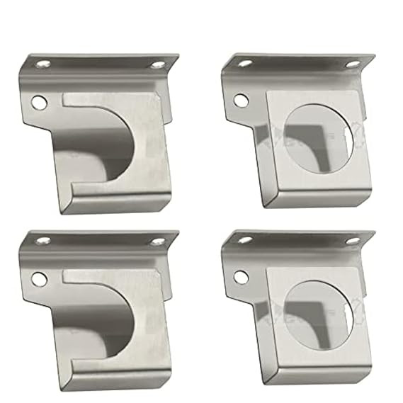 TA Stainless Steel Curtain Rod Set – 25mm Solid Heavy-Duty with Universal Wall-to-Wall Brackets & Complete Fittings | Pack of 2 Pairs (4 pcs) for Doors and Windows