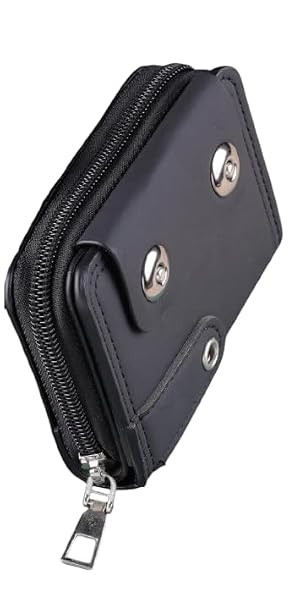 TA Blocking Card Holder Wallet with Zipper Closure Secure Organizer Wallet with Multiple Card Slots Coin Pocket and Cash Storage for Everyday Carry (Black)