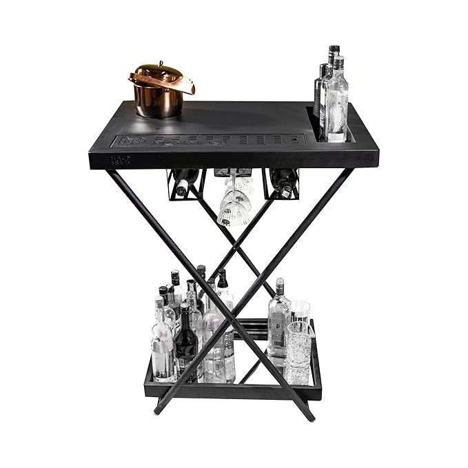 TA  SpeedX - Model J - Multi-Functional, Portable and Foldable Bar Table in Matte Black Finish