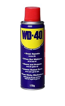 TA WD-40 Multipurpose Spray, Lubricant, Rust Remover, Cleans Bike Chains, Squeak Noise, Stain Remover, Cleaning Agent, 170g