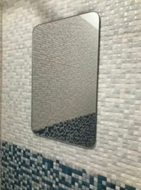 TA No Drill Require Mirror, Easy Stick Mirror (Unframed, Wall Mount, Rectangular, Clear)