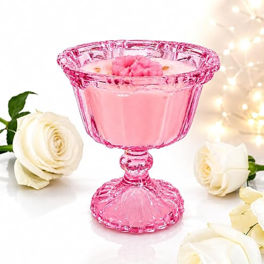 TA Scented Candles | Home Decor Fragrance Candles | Gift Candle | Soy Wax Candle for Bedroom by IMMANUELA – Style: Hey Gorgeous (Pink)