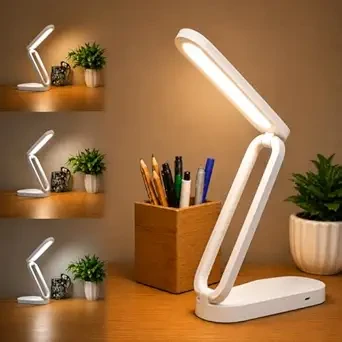 TA Rechargeable LED Study Table Lamp with Touch Sensor, 3 Color Modes & Stepless Dimming, Portable USB Desk Light for Study, Reading & Bedside
