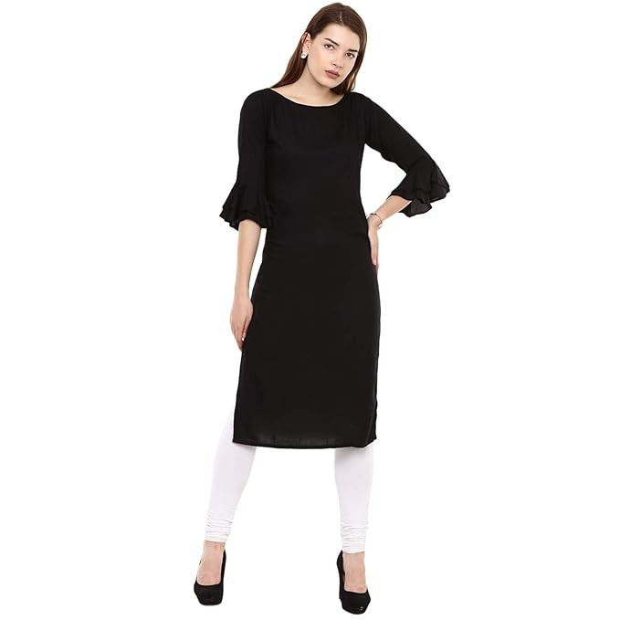 TA Women's Rayon Straight Kurti