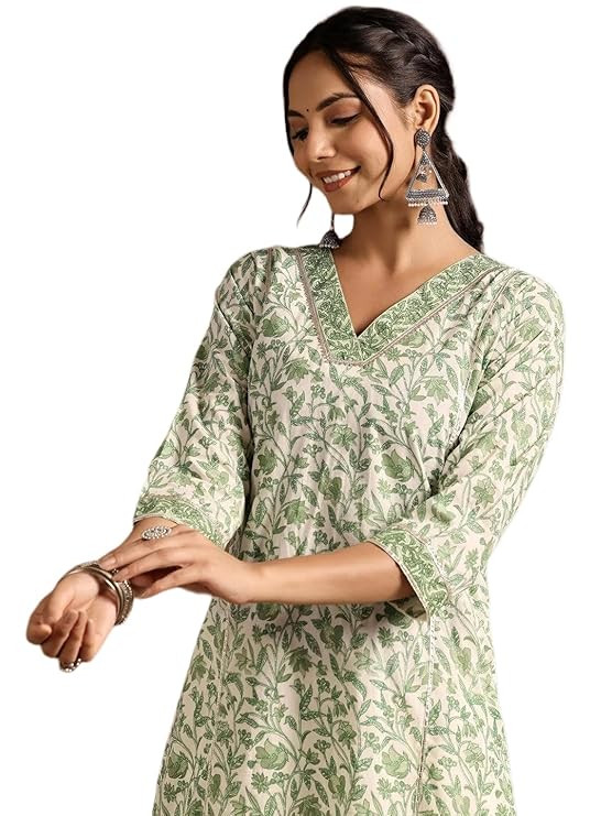 TA New Cotton Leaf Printed Casual Straight Kurta for Women | Women Formal Kurti