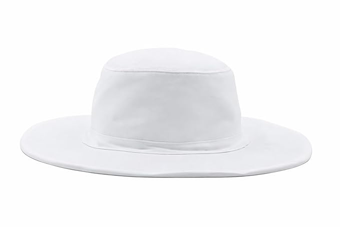 TA White Sun Hat Cap for Men Women Wide Brim UV Protection Lightweight Breathable Summer Beach Travel Outdoor Stylish Comfortable Cricket Hat