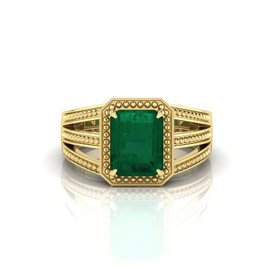 TA 5.25 Ratti Panna (Emerald) Original Stone Adjustable Ring For Men And Women With Lab Certified