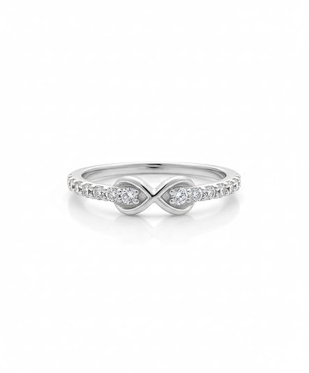 TA Ring for women Stylish Wedding Band Ring, Half Eternity Style, Round Cut, gift product, Rings for girls