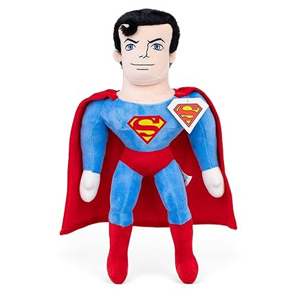 TA Mirada Cute Blue Standing Superman Soft Toy| Ideal Gift for Boys/Kids | Stuffed Plush DC Comic - 45cm