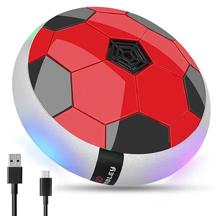 TA Hover Football for Kids| Electric Soccer Ball Floating Air| Engaging Indoor Game for Kids | Birthday Gift for Boys| Advanced & Rechargeable Hover Ball Game (Red)