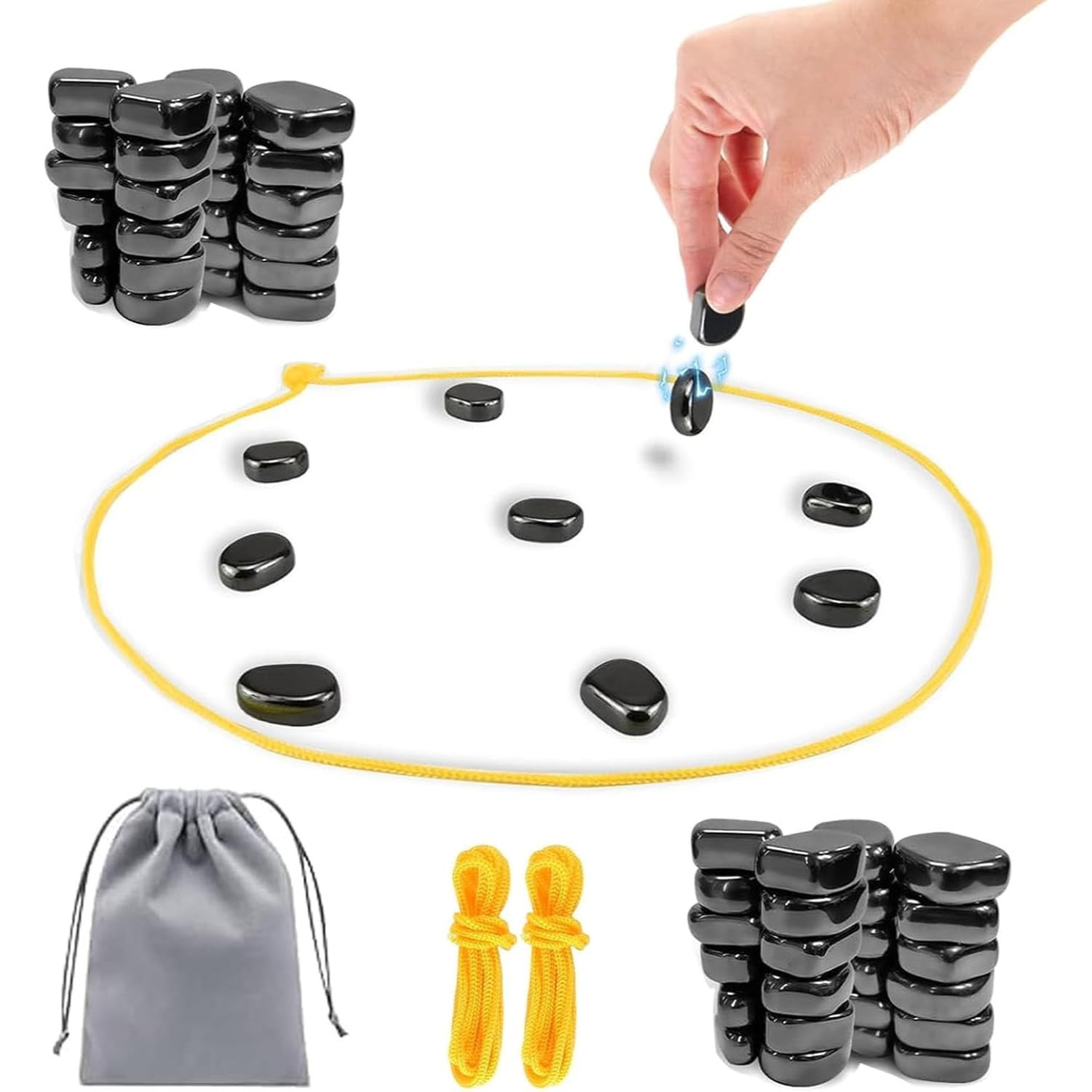 TA Mashes Magnetic Strategy Board Game for Kids & Adults | Fun Family Game with Magnets & Lanyard Rope | Brain Boosting Logic & Reflex Challenge | Travel & Party Game for All Ages (24 Pcs)