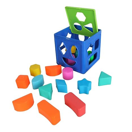 TA Shape Sorter Cube for Babies and Toddlers 12+ Months | Educational Shape Sorting Toy for Early Learning, Cognitive Development and Color Recognition