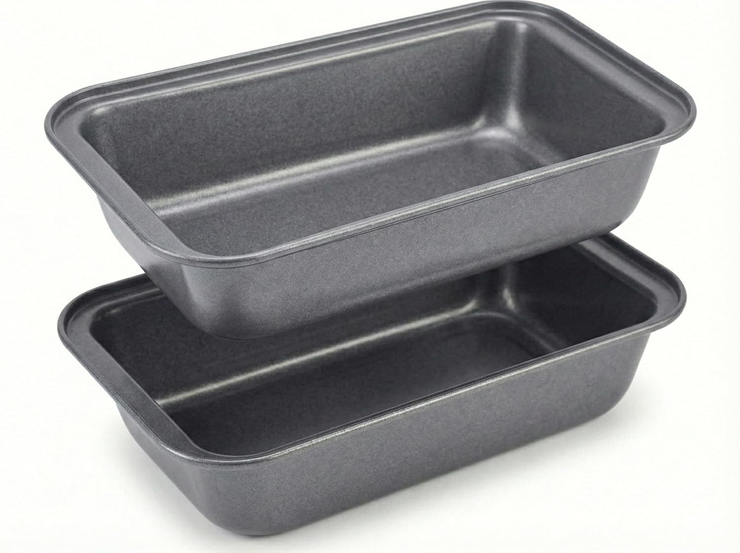 TA PureBake Bread Loaf Pan for Baking, Pack of 2, Rectangular Tin for Making Bread Loaf & Cakes, Non Stick, Carbon Steel Mould, Premium SGS Certified