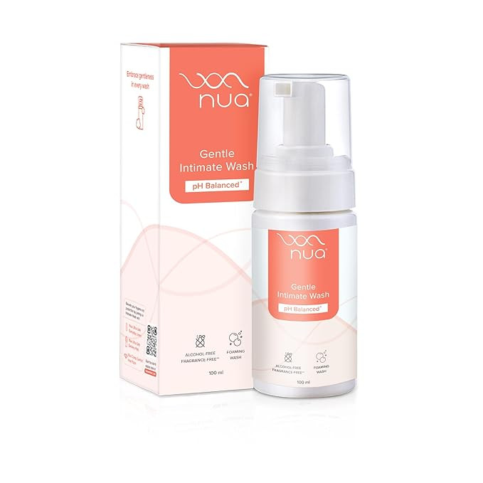 TA  Nua Gentle Intimate Wash | 100 ml | Enriched with Aloe Vera and Lactic Acid | Prevents Itchiness, Irritation and Soothes Intimate Skin