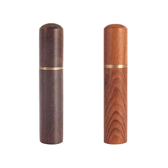 TA Espresso Coffee Distributor Wood Handle with Stand Lightweight Professional Dark Brown