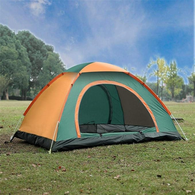 Waterproof Polyester Camping and Outdoor Tent 4 Person Tent (Multi Color) (4 Person Tent)