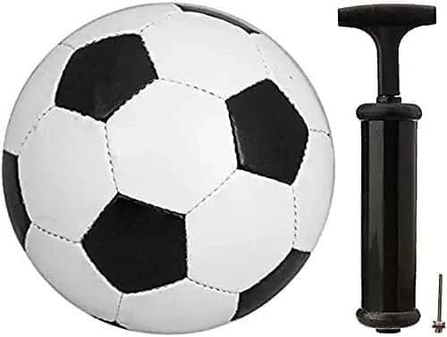 WS Black & White Football with Free Pump and Needle Football - Size: 5 (Standard, Pack of 1)