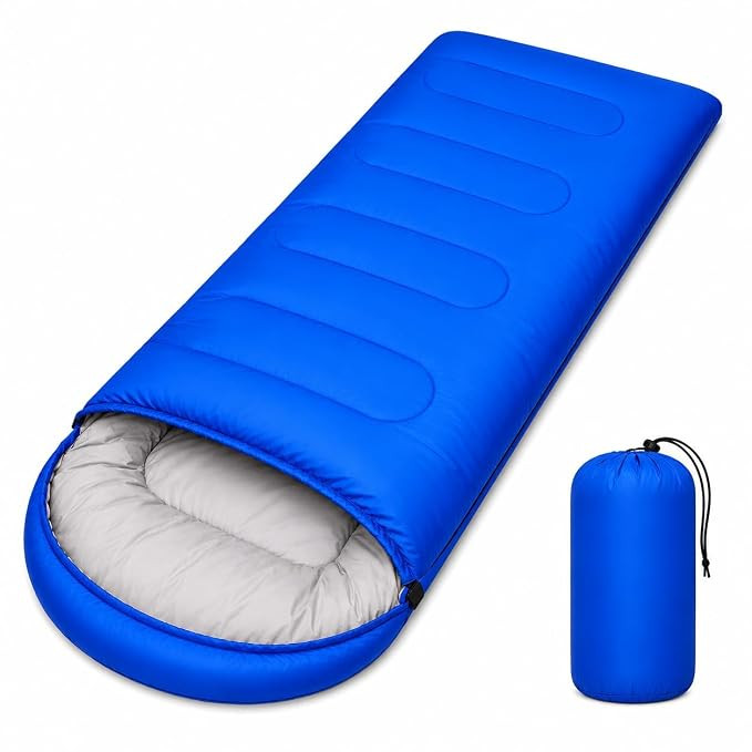 Sleeping Bag for Adults - Winter Sleeping Bags Certified for Temperatures 4°C to 10°C - Mummy Shape Foldable Camping Bed Height Upto 6’5”feet - Travel Accessory for Camping, Hiking, Trekking