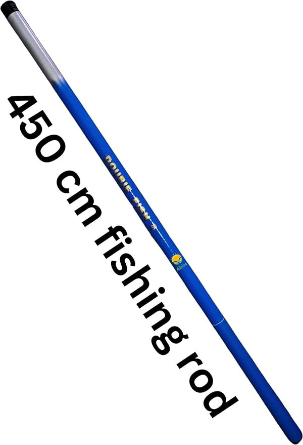 450cm Fiber Fishing Rod 45mtr Lightweight Blue Rod for Anglers