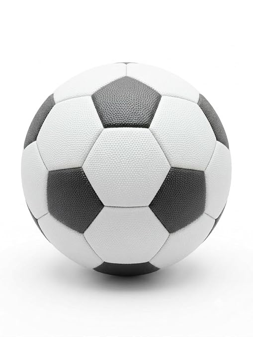 Classic Soccer Ball, Black and White, Size 5 | Textured Surface, Training & Match Play, Classic Panel Design, Durable PVC Cover, Indoor & Outdoor Use