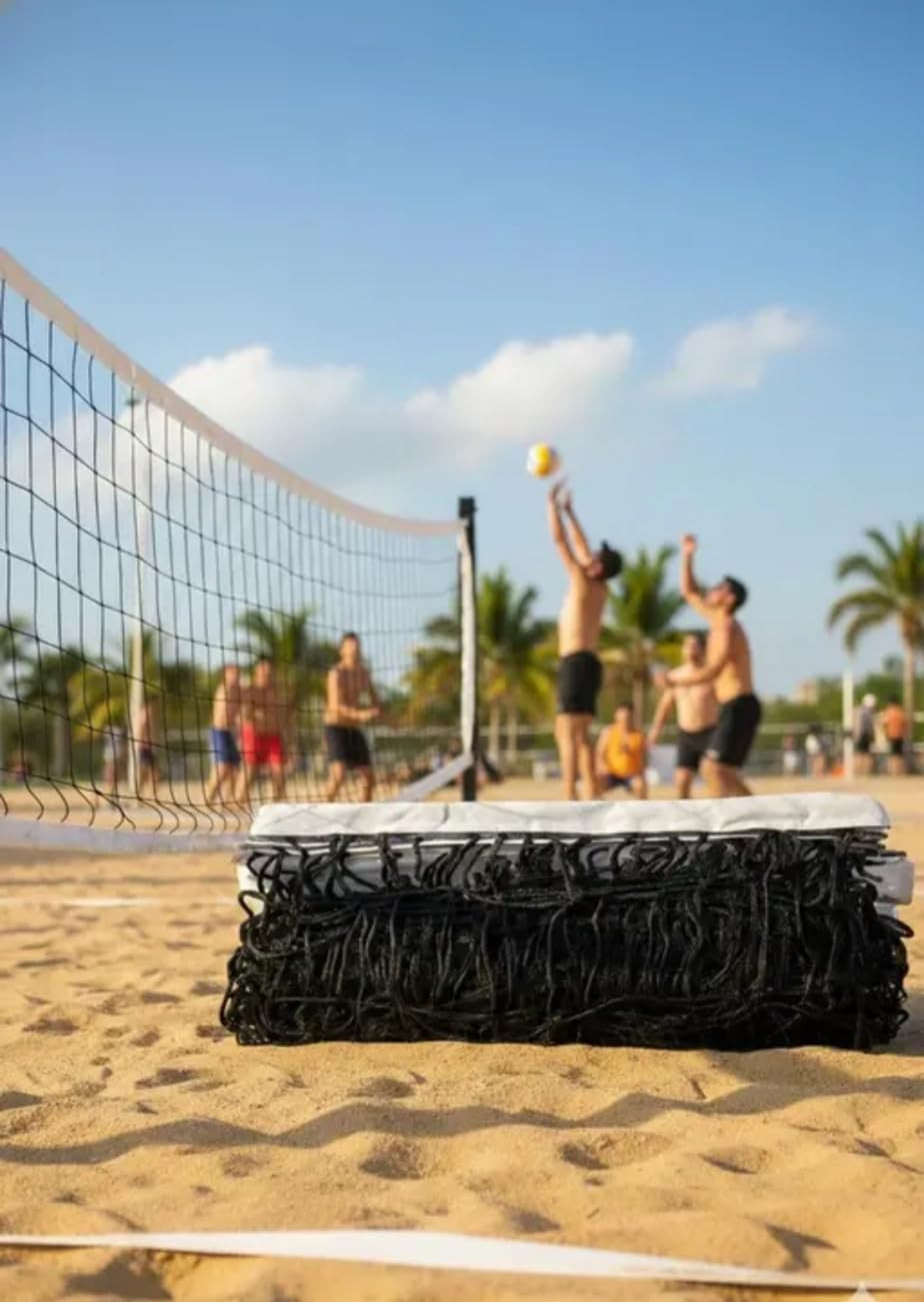 Heavy Duty Nylon Volleyball Net for Outdoor & Indoor Game | Beach & Ground Use | Strong Net for Sport