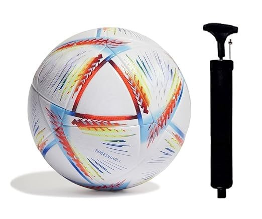 Football Hand Stitch 32 Panel Official Weight Standard Size 5 for Training, Professional, Casual Play Free Pump and pin