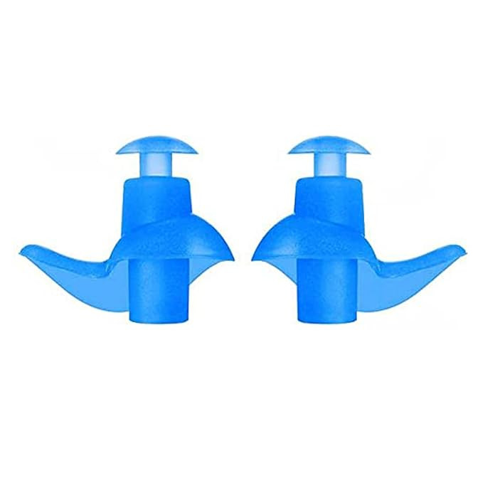 Swimming Earplugs Waterproof Swimming Silicone Earplugs for Adult Swimmers/Children Reusable/Diving Swim Earplugs Soft Anti-Noise Ear Plug (Transparent) - 1pair