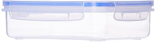Aristo Lock & Fresh 210 Plastic Storage Container For Storing Snacks, multipurpose use - 700 ML, Transparent Clear, medium (LOCK&FRESH210) (19 x 13 x 5.5cm)