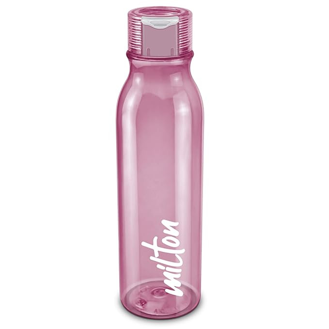 MILTON Name Tag 1000 Water Bottle, 1 L, Reusable Plastic Fridge Bottle, BPA Free and Leak Proof Bottle for Travel, Work, Pack of 1, Burgundy