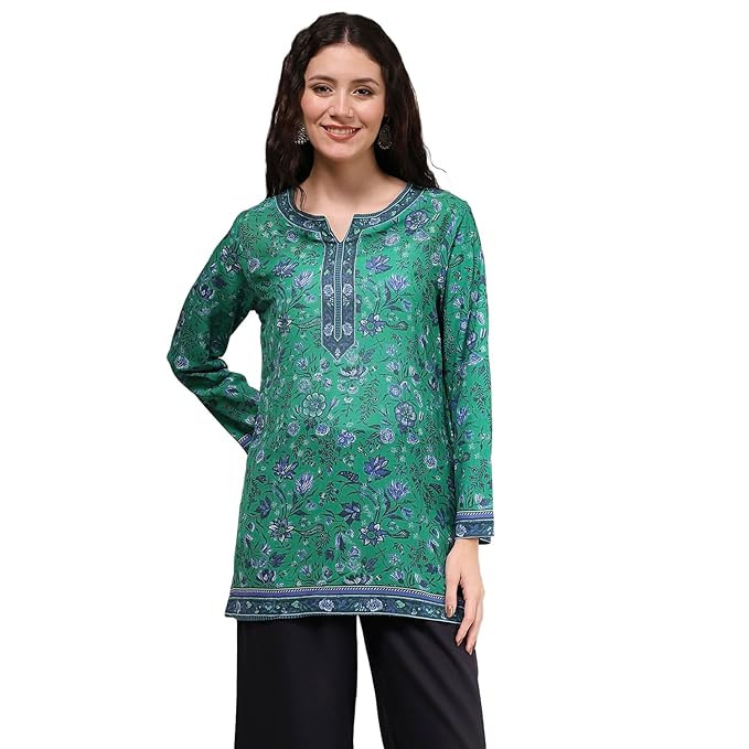 Women's Polyester Printed Straight Kurti