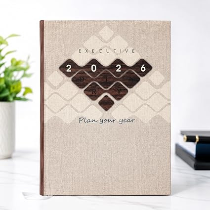 Diary 2026 | A5 Size Premium Planner Journal with Ribbon Bookmark | 365 Writable Sheets | 183 GSM Thick Paper | Daily Year Planner Notebook for Office, Business & Personal Use