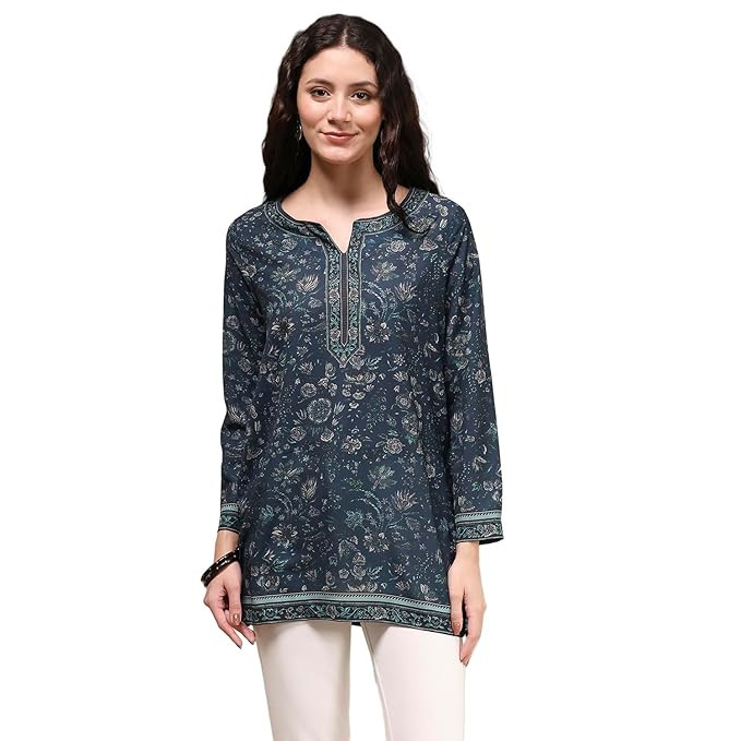 Women's Polyester Printed Straight Kurti