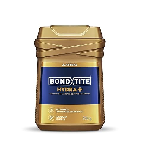 Bondtite Hydra+, 250g | Fast-setting, Wood Working Adhesive | Anti-bubble Crosslinked Technology | Excellent Coverage | Waterproof | Suits All Climatic Conditions