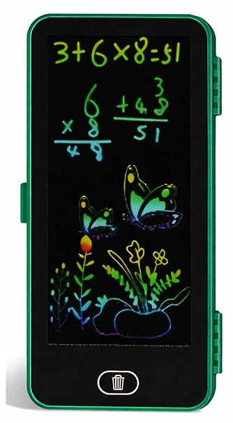 2-in-1 Pencil Box with LCD Writing Pad for Kids | Digital Drawing Slate with Erase Button & Stylus Pen | Pencil Case for School Boys & Girls | Reusable Writing Tablet | Color May Vary