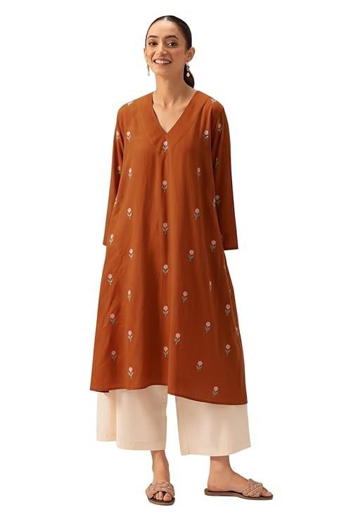 Viscose Blend Kurta for Women | Kurti Set Woman | Kurta with Palazzo | A Line Printed Co Ord Outfit | Cord Ethnic Suit | Indian Office Party Traditional Clothing Fashion Premium Look