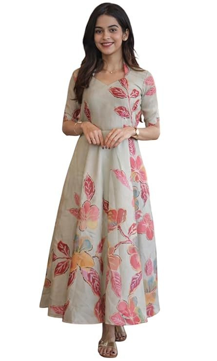 Cotton Blend A-line Mid Calf Length Half Sleeve Kurta for Women | Kurti for Woman | Kurti | Kurti for Womens Latest (KT82_Pista)