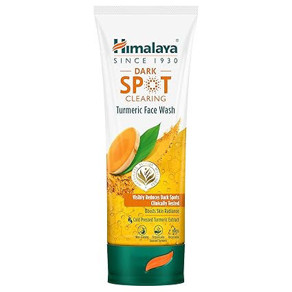 Himalaya Dark Spot Clearing Turmeric Face Wash | For glowing skin with Niacinamide | Suitable for all skin types | Clinically Tested | Soap Free | For Men & Women | 100ml