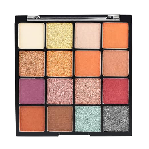 INSIGHT Cosmetics Gorgeous 16 Color Eyeshadow Palette|Matte|Shimmer|Beginner Friendly & Long Lasting |Long Wearing And Easily Blendable Eye Makeup Palette, 37gm(MK09-Retro Vibes),Multicolor