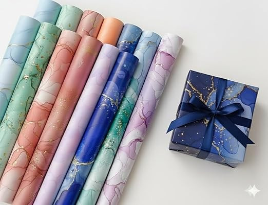 Pack of 6 Gift Wrapping Paper Sheet - Gift Paper - Gift Wrap Roll - Gift Papers Sheets - Gift Cover Rapping Paper -Premium Design Paper sheet for Gift Packing, Mix, Multicolor
