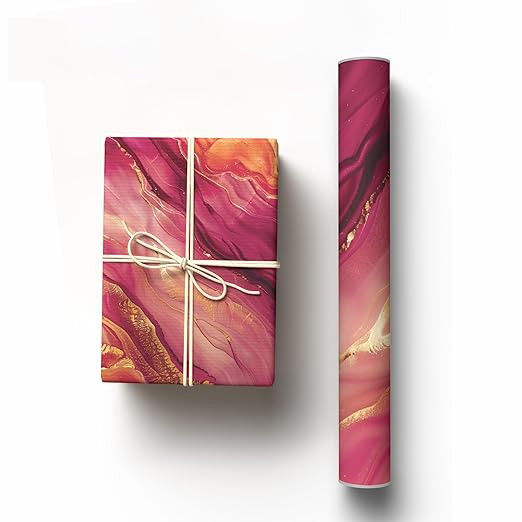 Gift Wrapping Paper Sheet - Gift Paper - Gift Wrap Roll -Gift Cover Rapping Paper - Gift Packing Materials - Premium Design for Gift Packing, Pack of 6 Crimson Crush Size: 28 IN X 18 IN