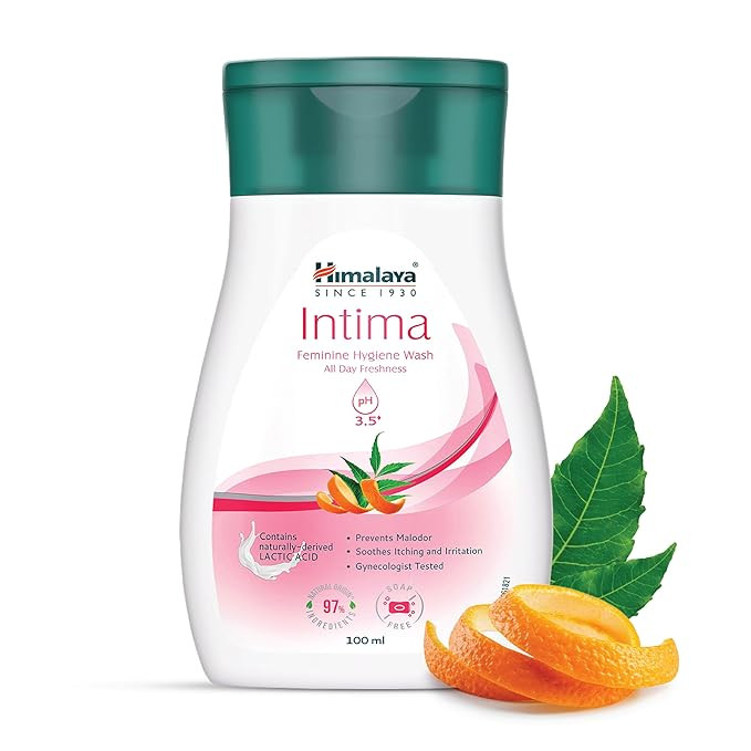 Himalaya Intima | 100 ml | Feminine Hygiene Wash | Lactic Acid Wash | Balances pH | Natural Ingredients | Relieves Itching and Irritation
