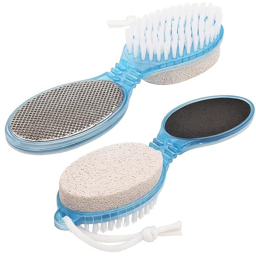 4 in 1 Professional Foot Care Pedicure Tool Set with Foot Scrubber, Multi-Function Feet Care Kit