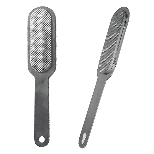 Stainless Steel Foot Scrubber & Filer | Hard Skin & Dead Skin Remover for Heels | Pedicure Foot Care Tool for Cracked Heels & Callus Removal