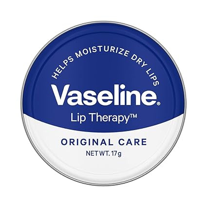 Vaseline Lip Tins Original Care, 17g | Infused with Vitamin E to Hydrate & Moisturize Dry Lips Transparent