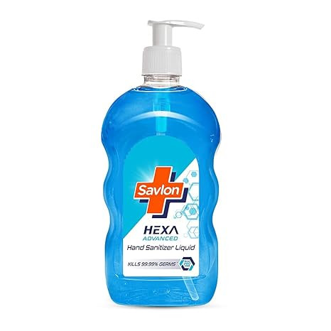 Savlon Hexa Advanced Hand Sanitizer Liquid Pump Pack| 70% Alcohol based with Chlorhexidine Gluconate (CHG)| 500ml, Natural