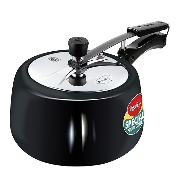 Pigeon by Stovekraft Hard Anodised Aluminium Inner Lid Cooker - 3 Litre with Induction Base, Silver, medium (14547).