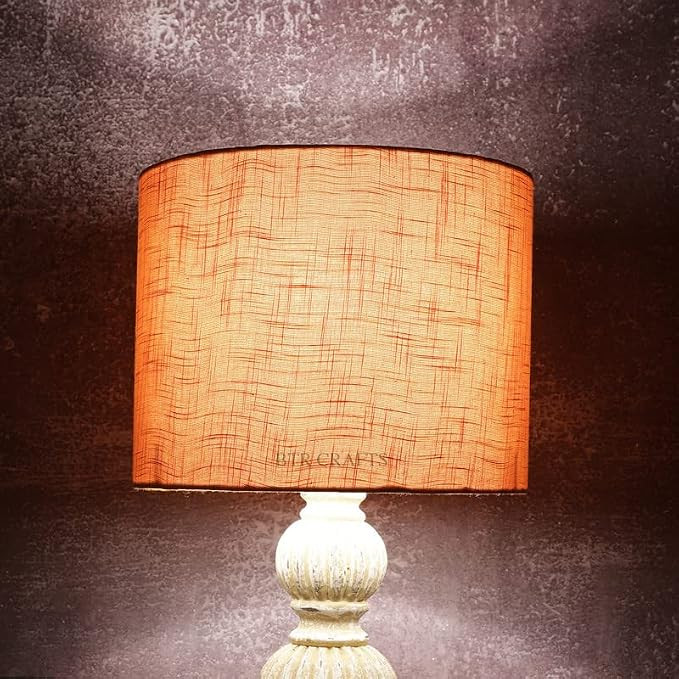 Table Lamp Shade - Round 10-Inch Lamp Shade for Table Lamps, Single Pack of One Elegant Fiber Shade, Perfect for Rustic and Modern Home Décor